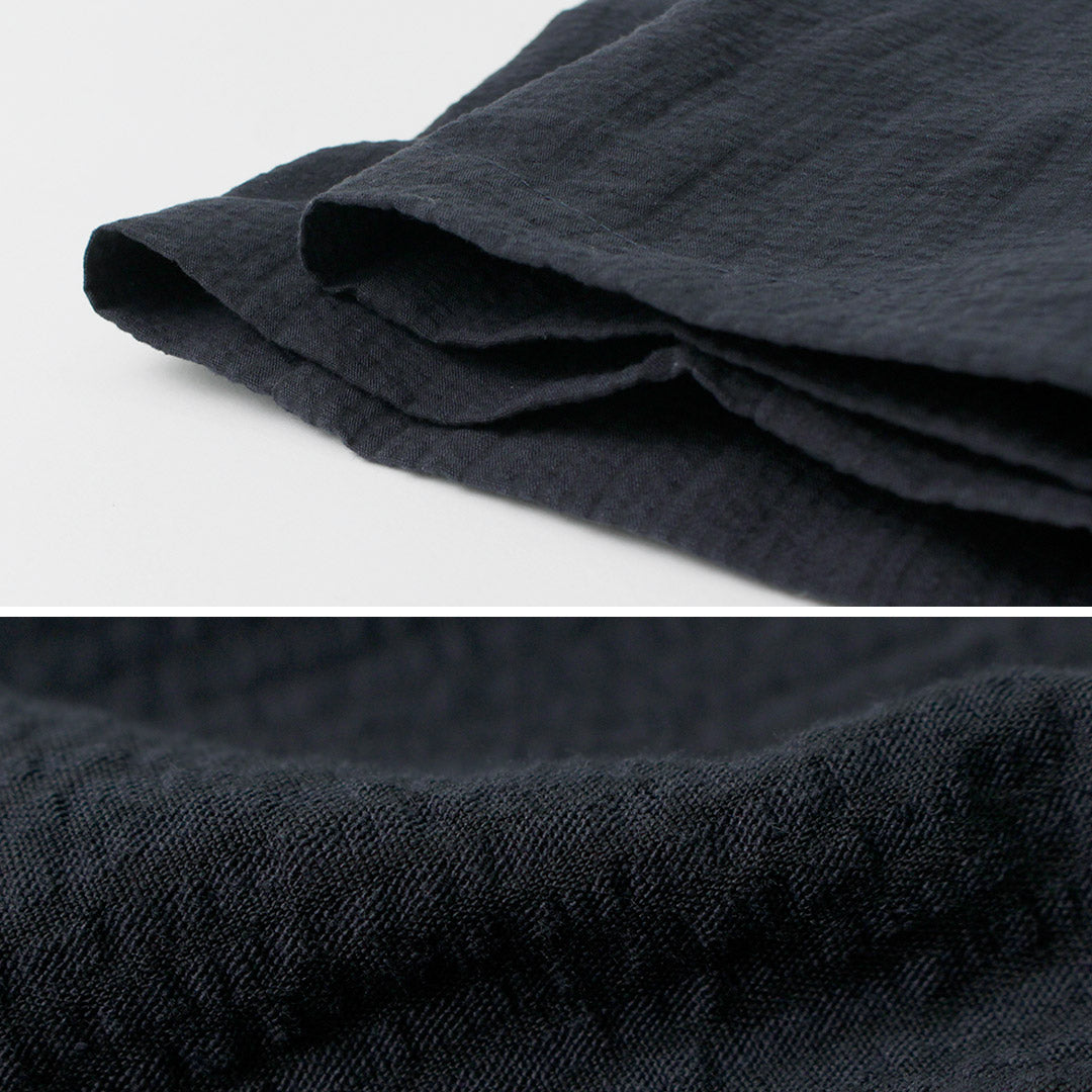 Fujito / Cotton Linen Ceersucker Easy Pants