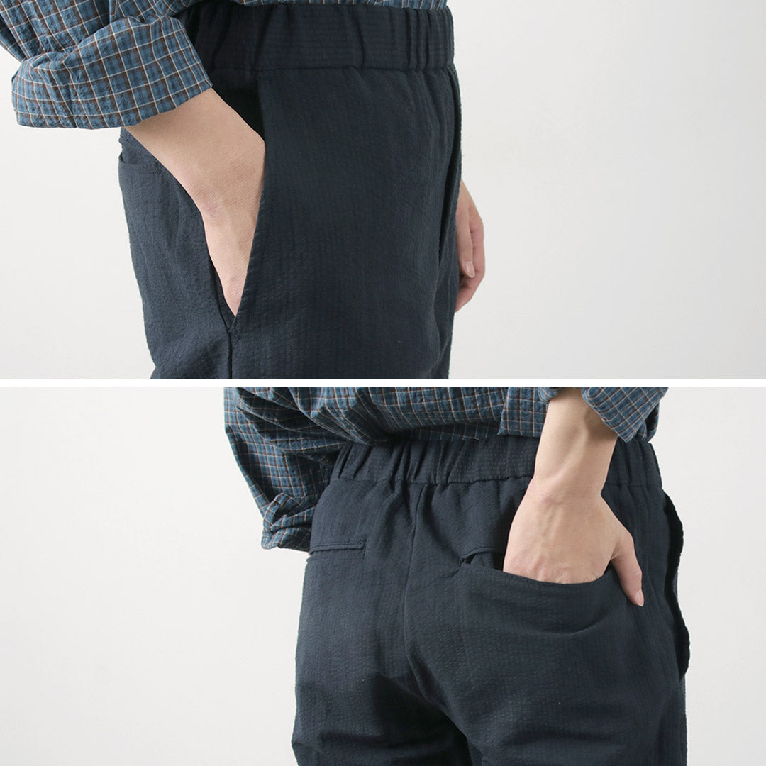 Fujito / Cotton Linen Ceersucker Easy Pants