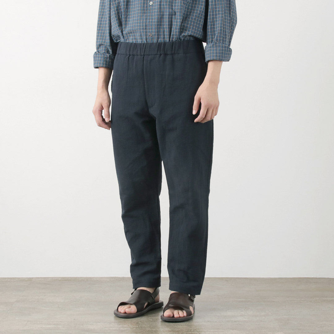 Fujito / Cotton Linen Ceersucker Easy Pants