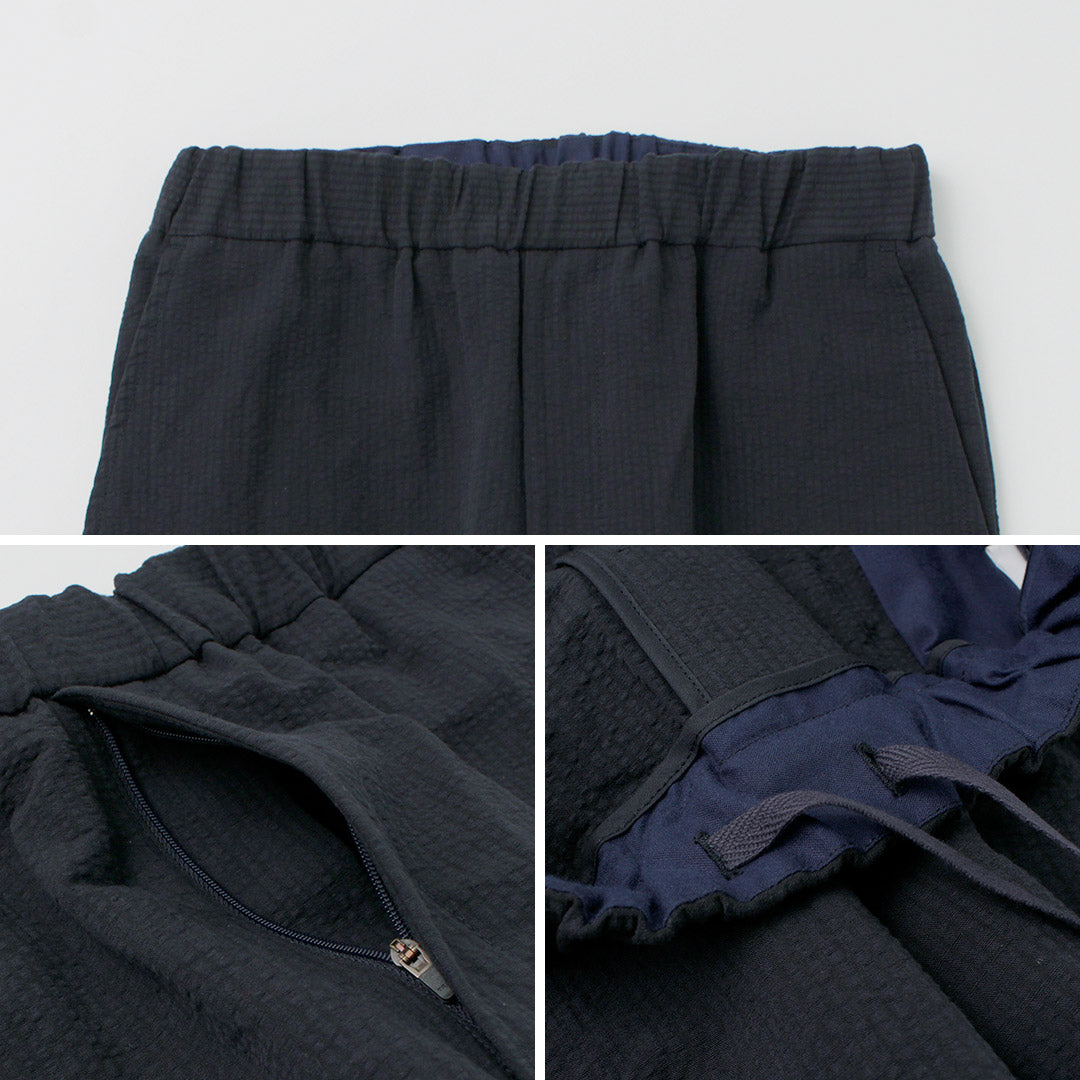 Fujito / Cotton Linen Ceersucker Easy Pants