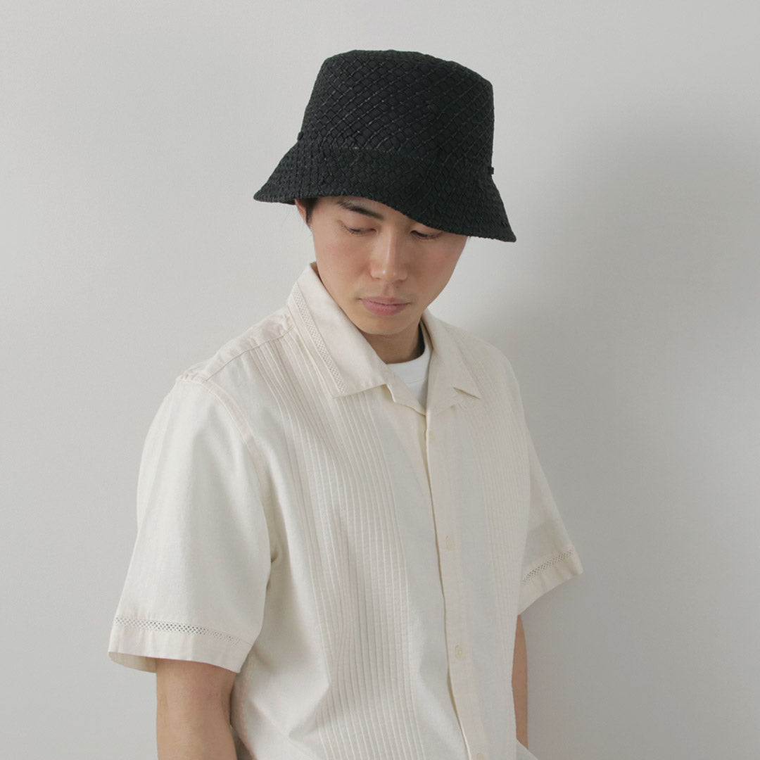 Hicosaka / Paper tricot Bucket Ribbon chapeau