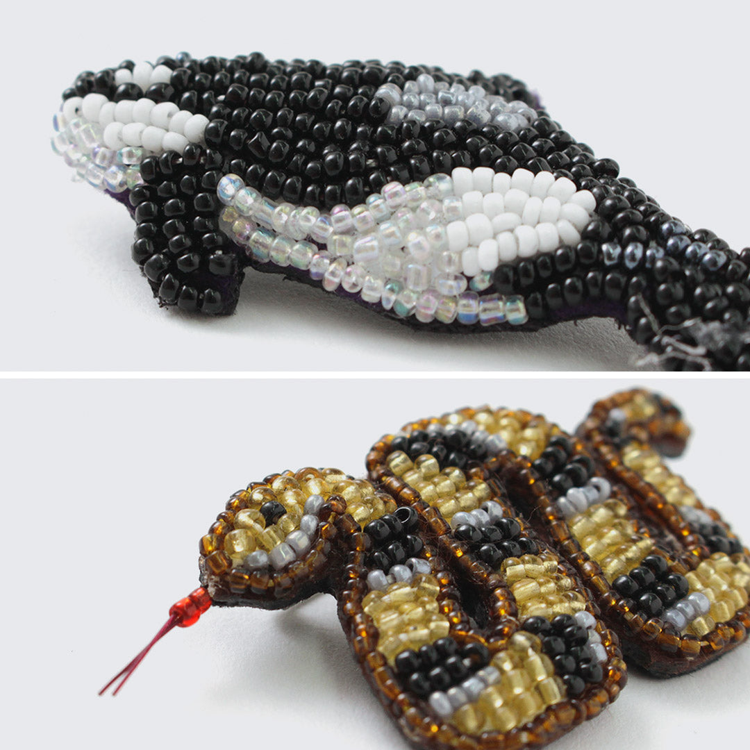 BEADED ACCESSORIES / Beaded pin badge S