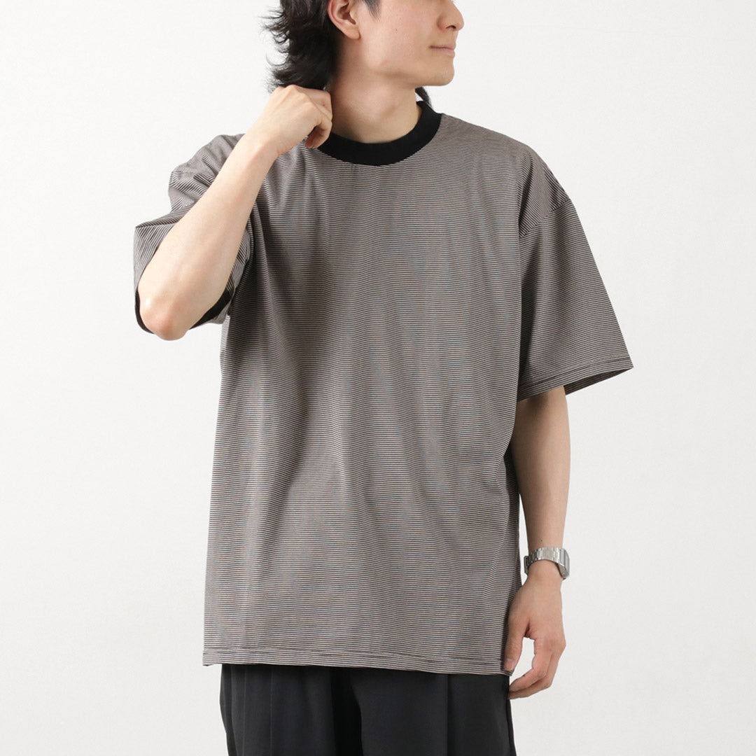 Flistfia / Loose Fit Striped Crew Neck T-Shirt