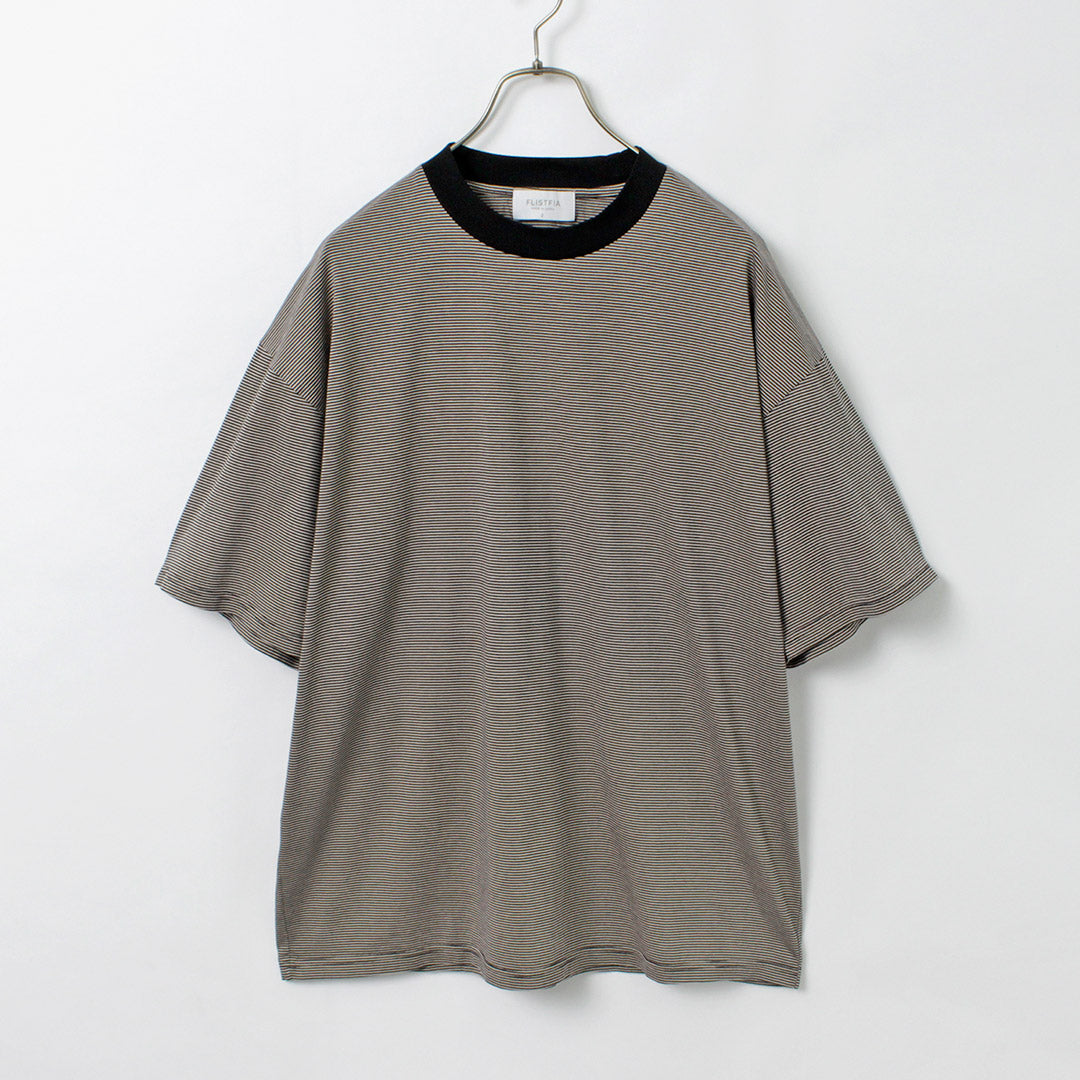 Flistfia / Loose Fit Striped Crew Neck T-Shirt