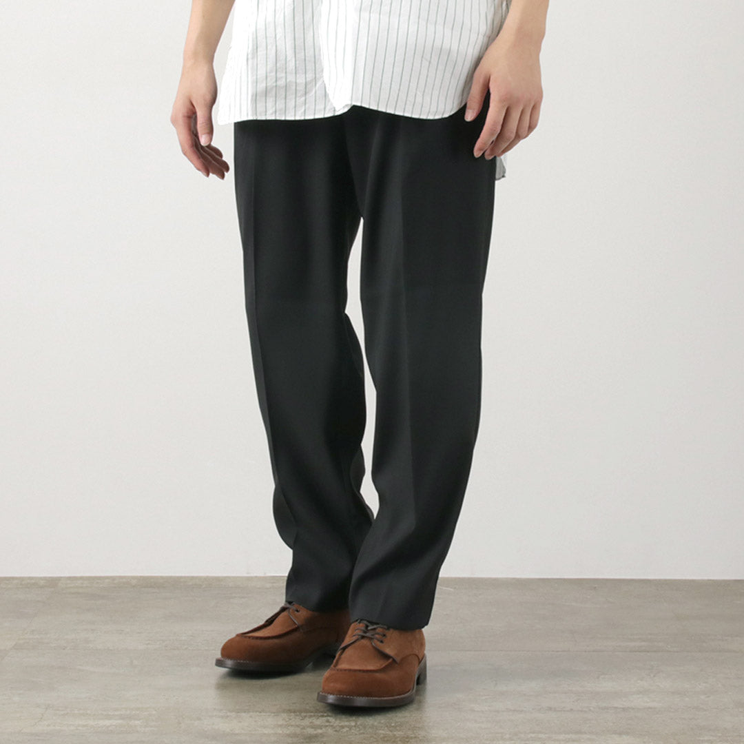 FLISTFIA / Wool-like Tuck Wide Trouesrs