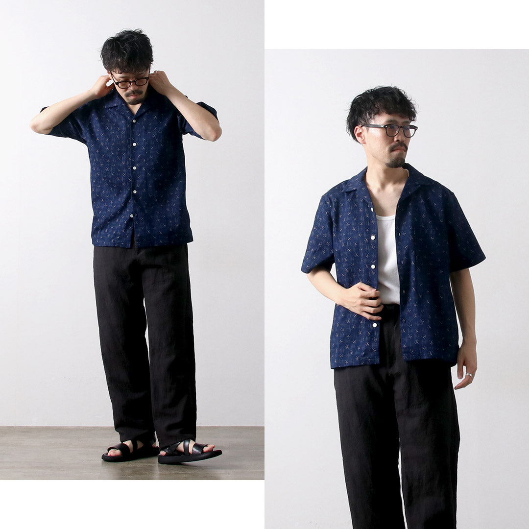 FOB FACTORY / F3500 Indigo Holiday Shirt