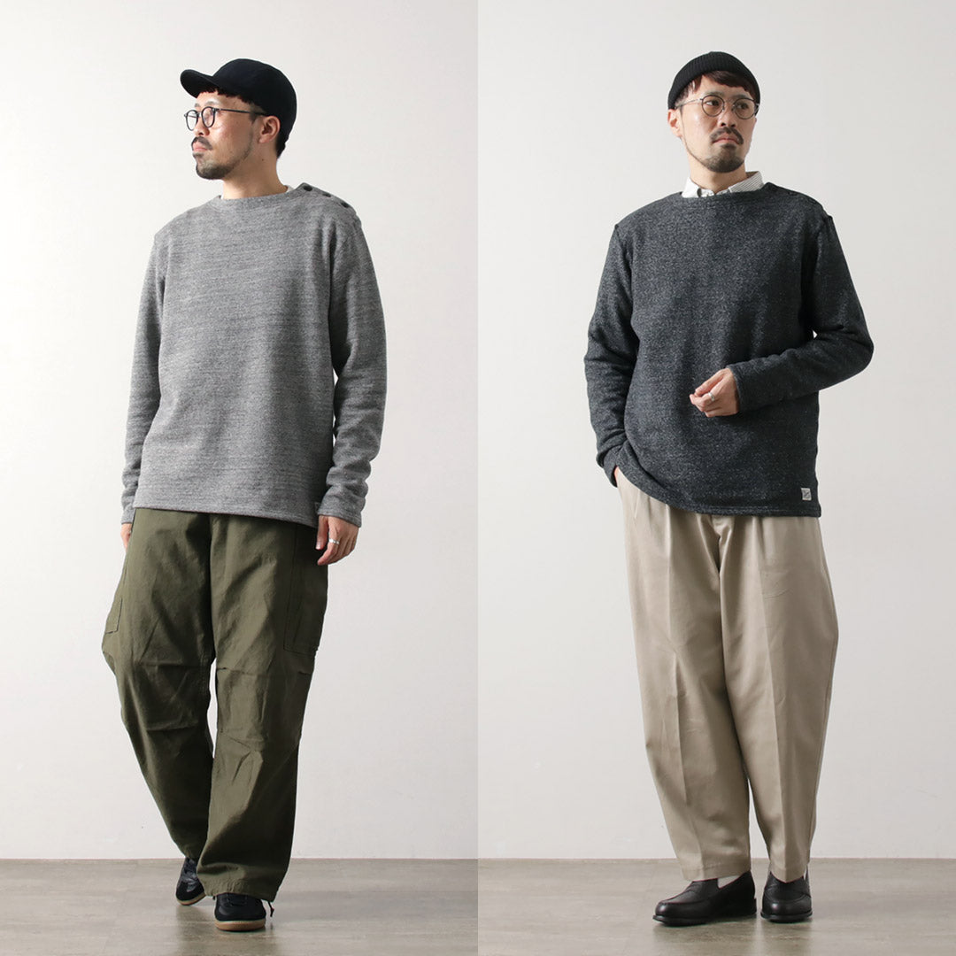 KEPANI / Raffy Lined Boatneck Sweatshirt Basque Shirt