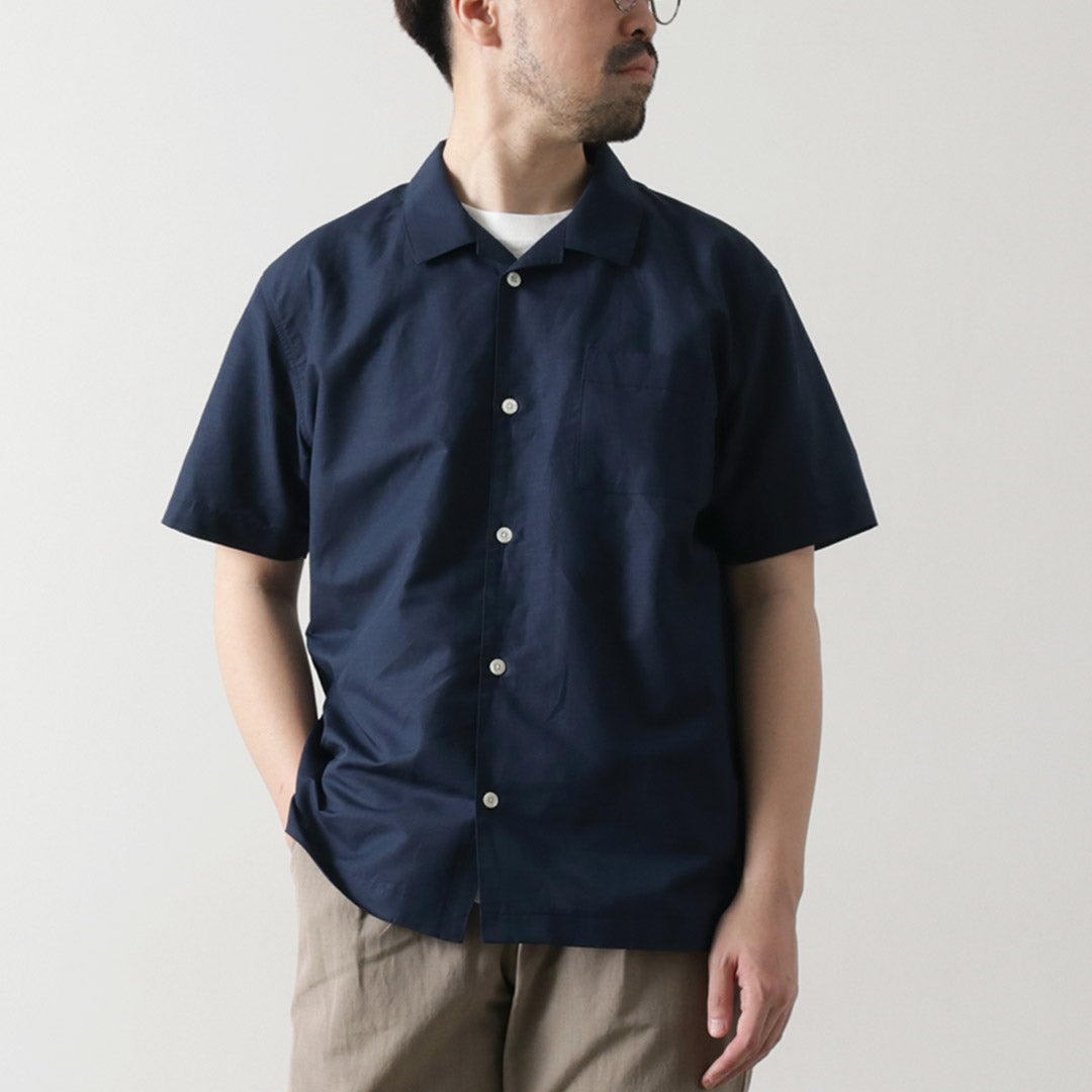 Re fait à Tokyo Japan / Herdmans Linen Open Collar Shirt