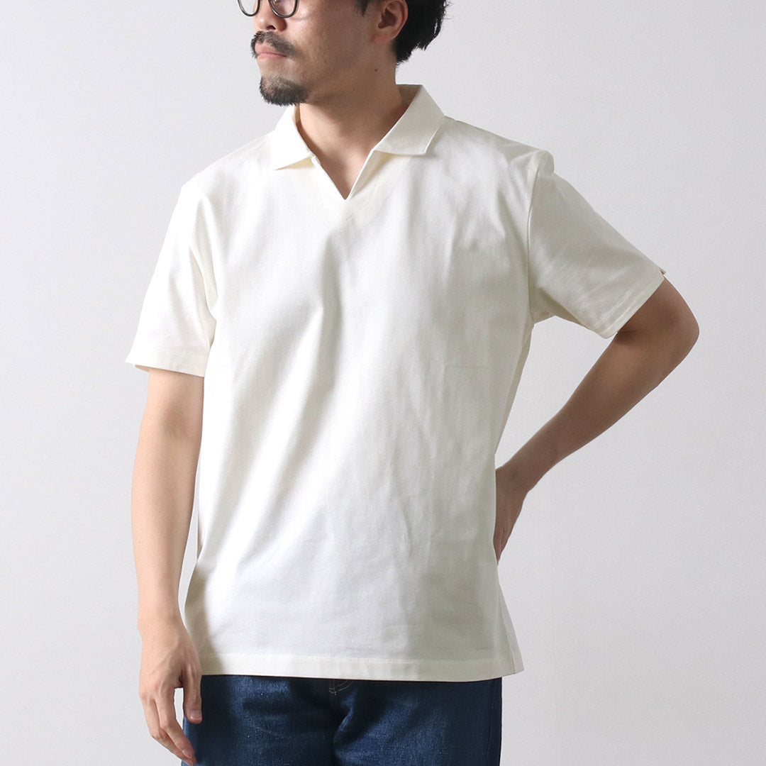 RE MADE IN TOKYO JAPAN / Dress Organic Cotton Skipper Polo Shirt