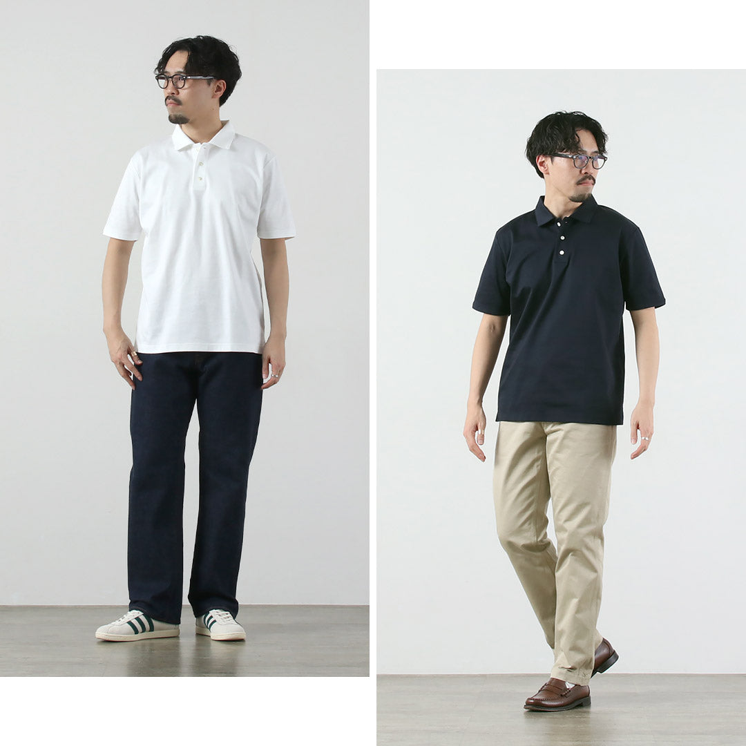 RE MADE IN TOKYO JAPAN / Tokyo-Made Dress Knit Polo Shirt