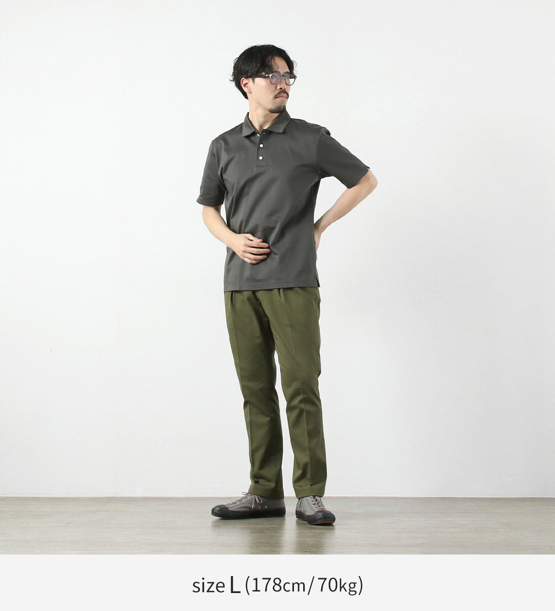 RE MADE IN TOKYO JAPAN / Tokyo-Made Dress Knit Polo Shirt