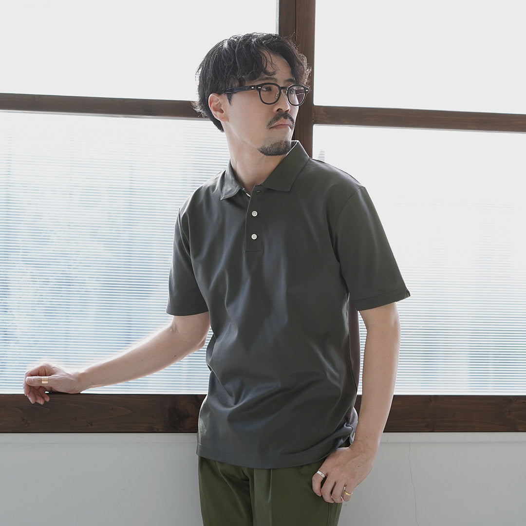 RE MADE IN TOKYO JAPAN / Tokyo-Made Dress Knit Polo Shirt