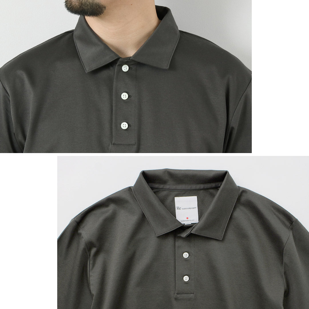RE MADE IN TOKYO JAPAN / Tokyo-Made Dress Knit Polo Shirt