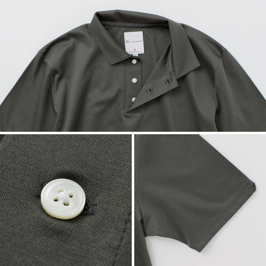RE MADE IN TOKYO JAPAN / Tokyo-Made Dress Knit Polo Shirt