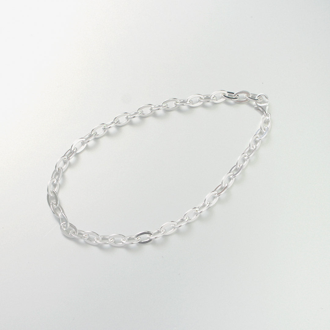 PHADUA / Flat cable chain anklet silver 925