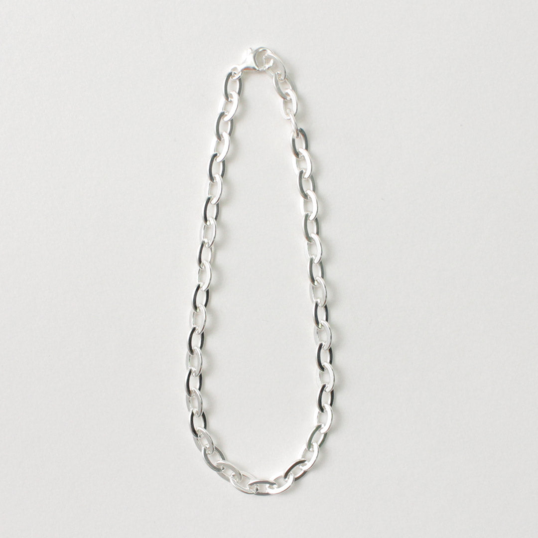 Phadua / Flat Cable Chain Anklet Silver 925