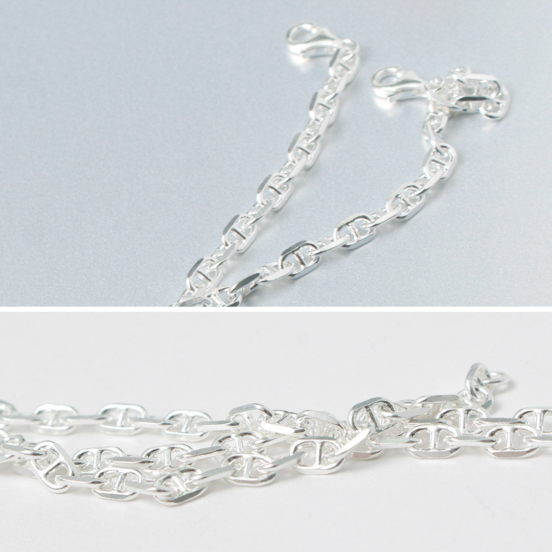 Phadua / Semi Solid Ancher Chain Anklet 925 Plata