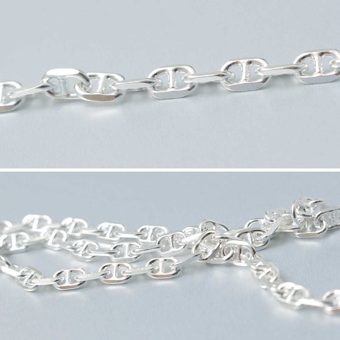 Phadua / Semi Solid Ancher Chain Anklet 925 Plata