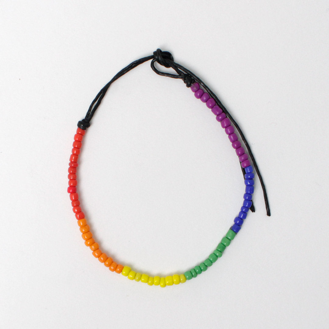 brazalete de phadua / multicolor de cuentas de vidrio