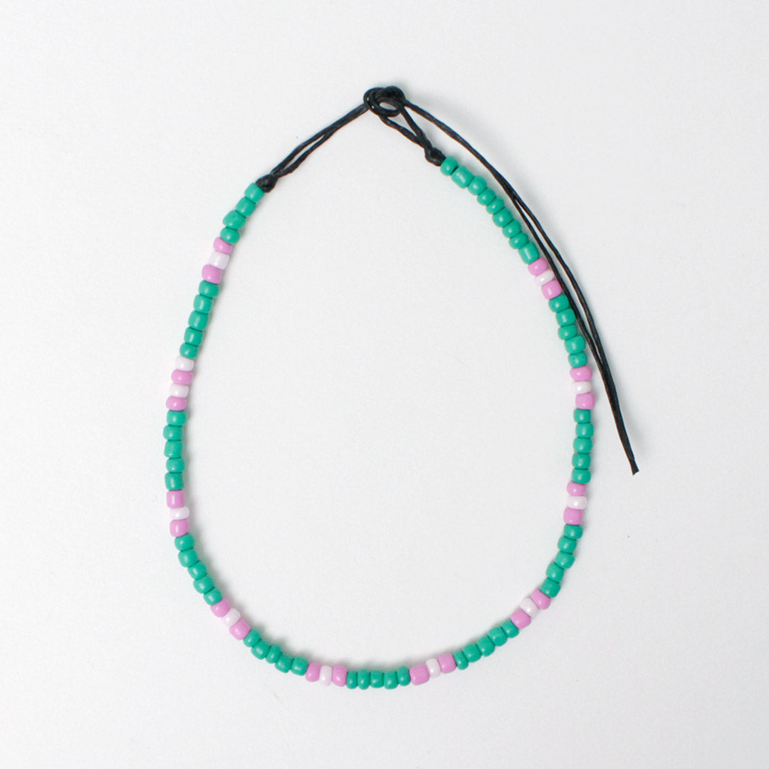 PHADUA / Multicolor glass bead anklet