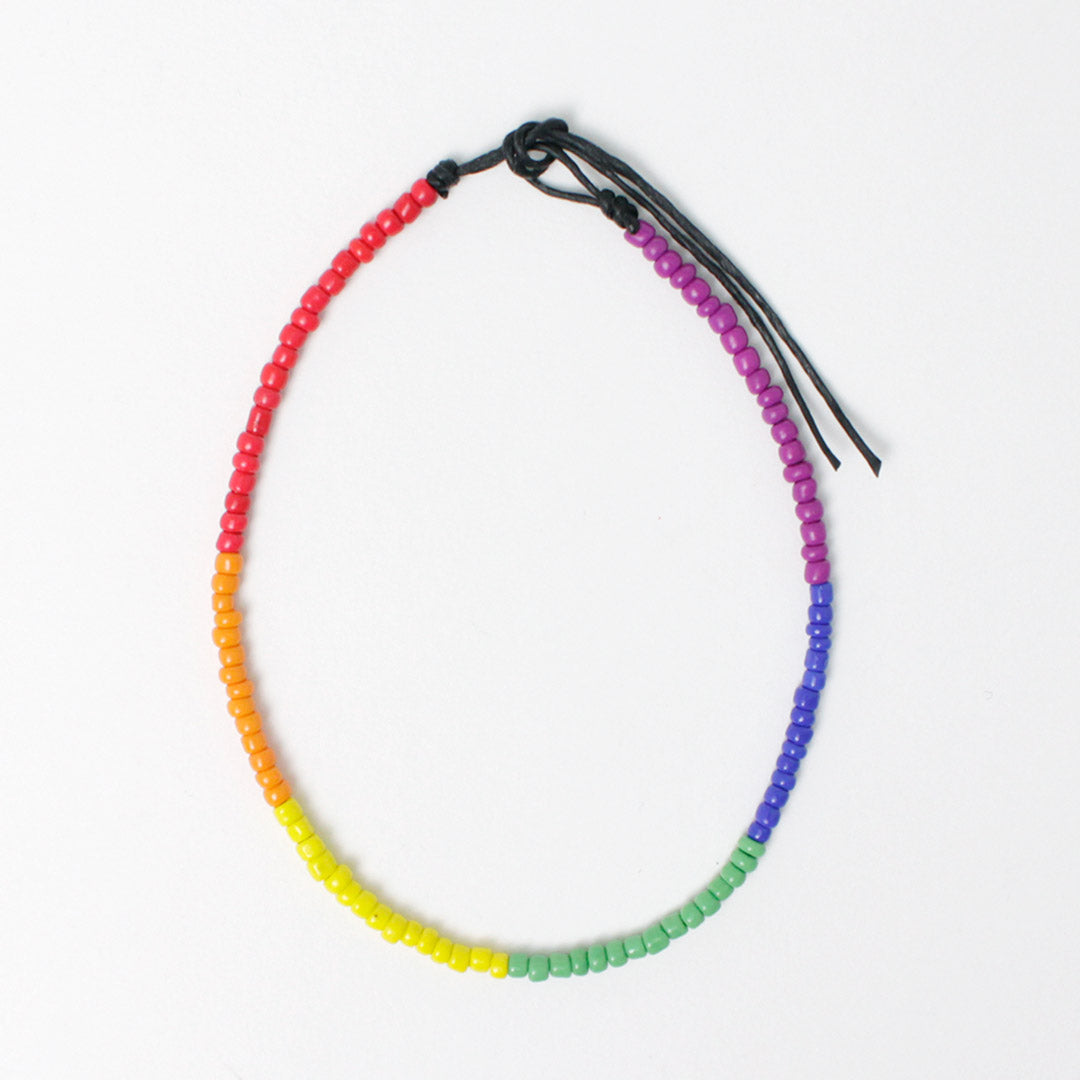 PHADUA / Multicolor glass bead anklet