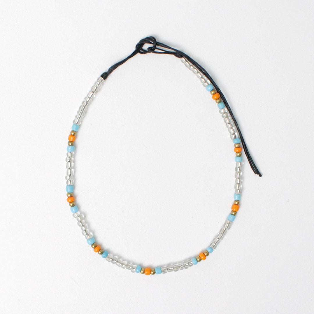 PHADUA / Multicolor glass bead anklet