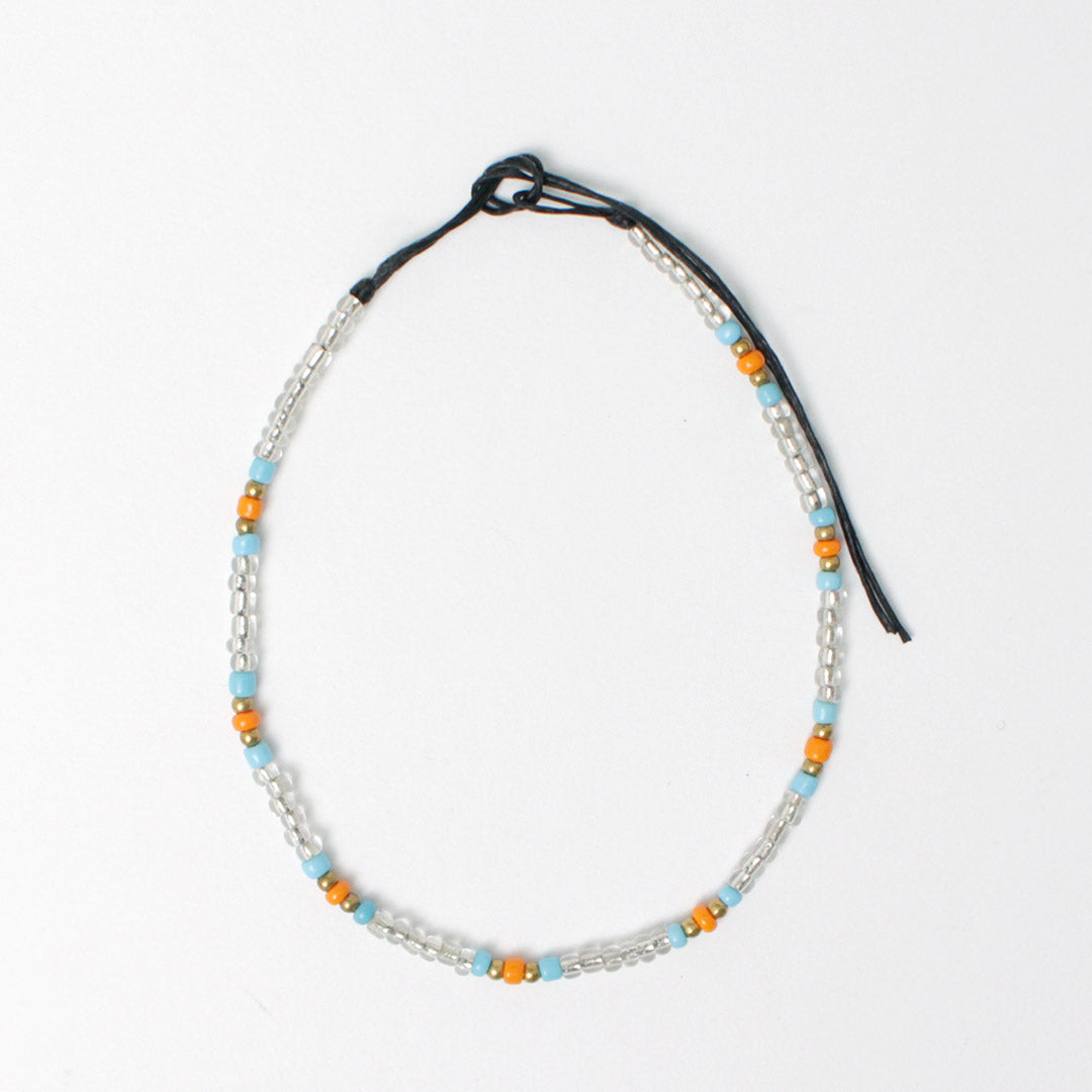 PHADUA / Multicolor glass bead anklet