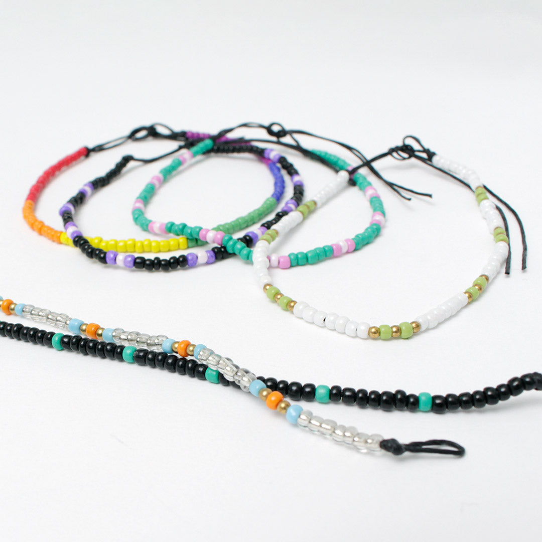 PHADUA / Multicolor glass bead anklet