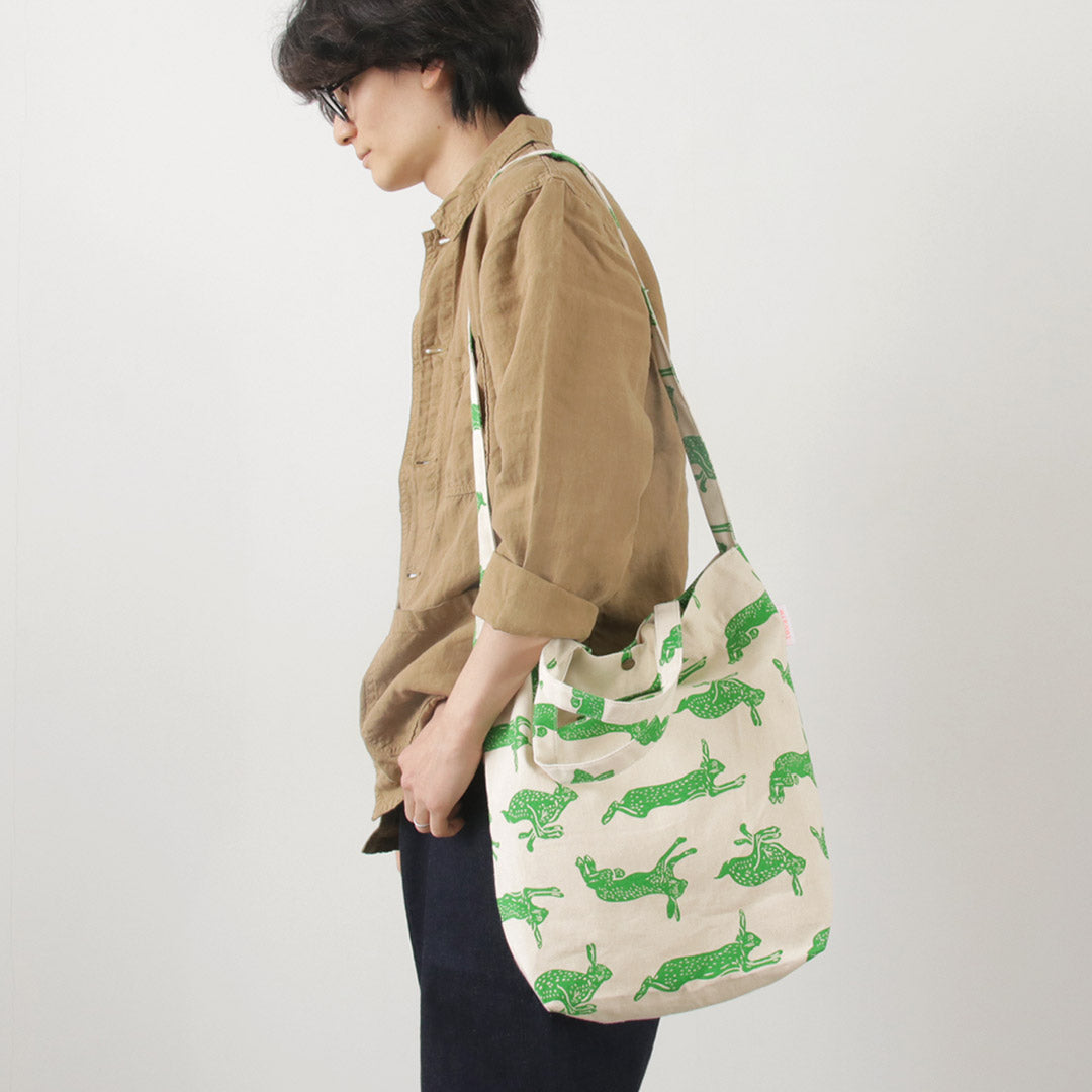 MIKAMI / Cotton twill sling tote bag