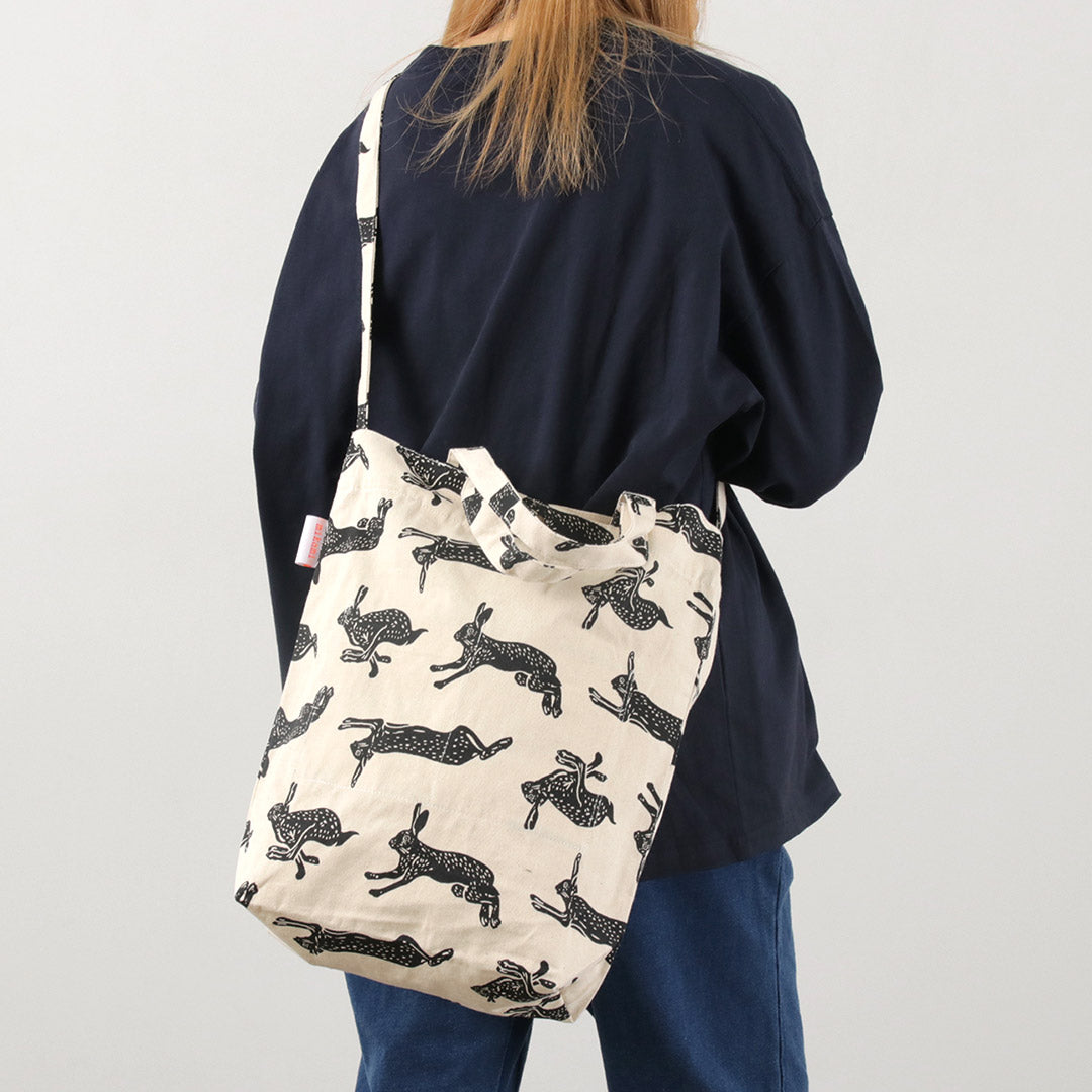 MIKAMI / Cotton twill sling tote bag