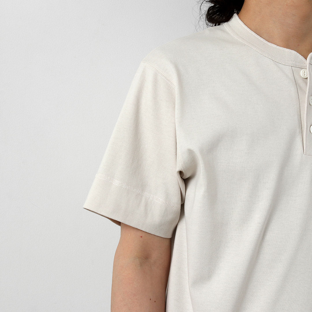 HEALTHKNIT / RAG Collaboration Open-End Dry Jersey Henley Neck T-shirt
