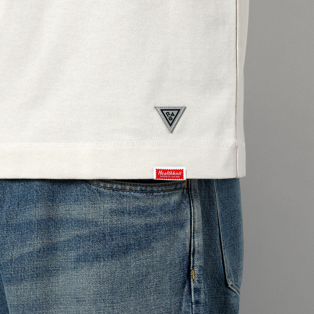 HEALTHKNIT / RAG Collaboration Open-End Dry Jersey Henley Neck T-shirt