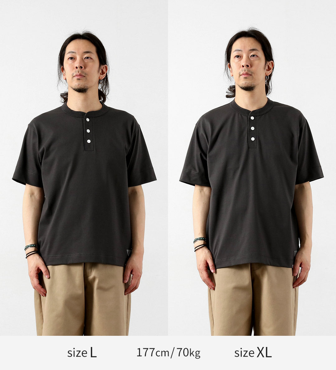 HEALTHKNIT / RAG Collaboration Open-End Dry Jersey Henley Neck T-shirt