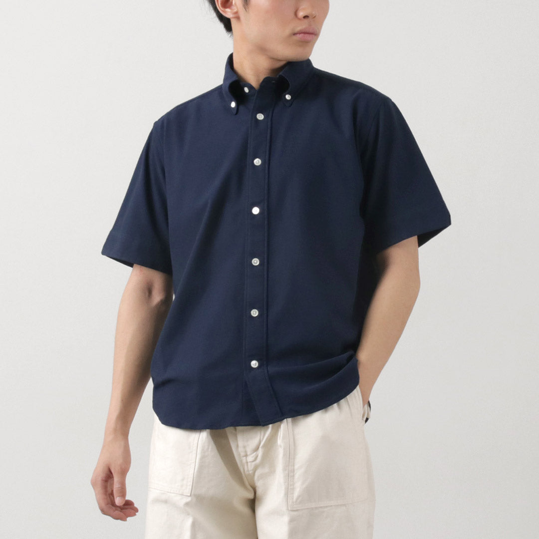 ROCOCO / Pique Short Sleeve Button Down Shirt