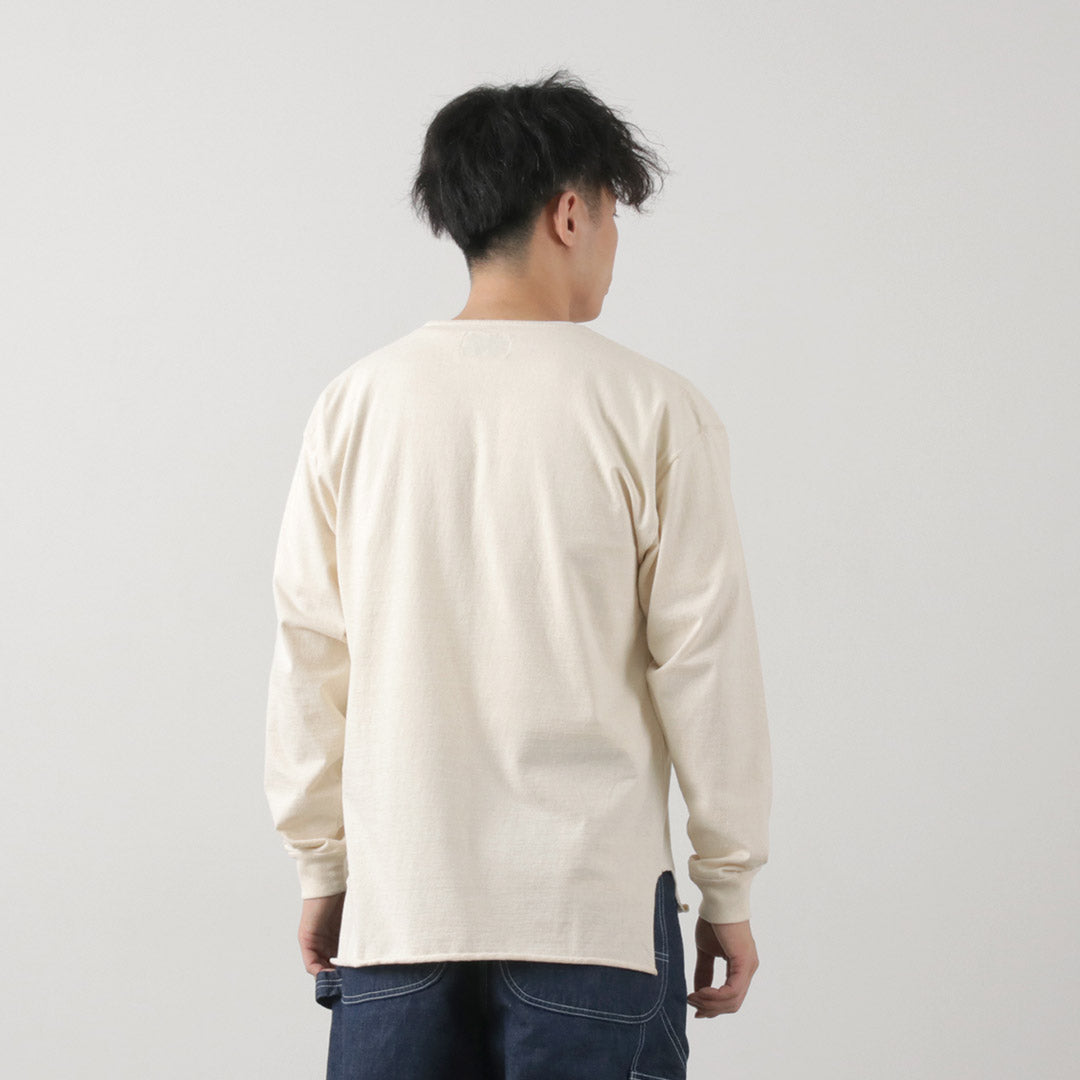 城镇主题 /脚踝Henley L / S T恤