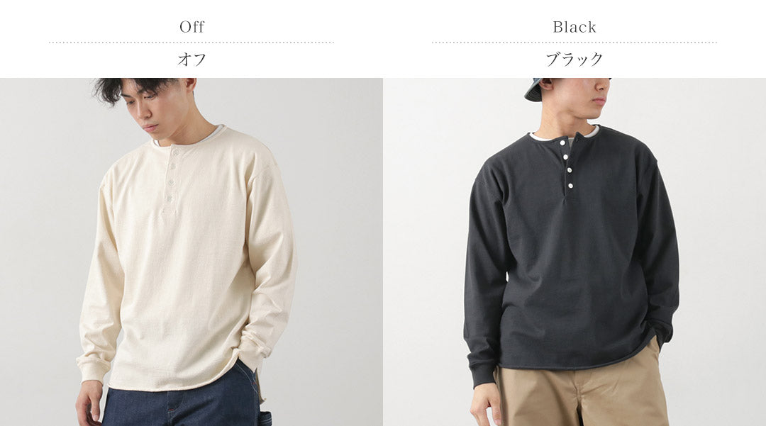 城镇主题 /脚踝Henley L / S T恤