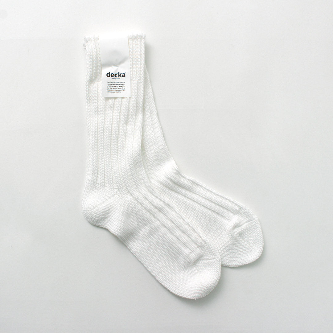 DECKA QUALITY SOCKS / Heavyweight Plain Crew Socks