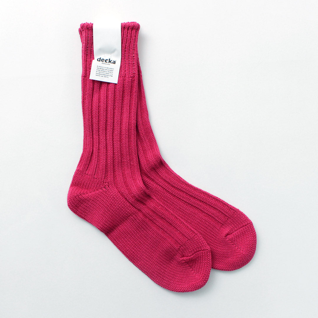 DECKA QUALITY SOCKS / Heavyweight Plain Crew Socks