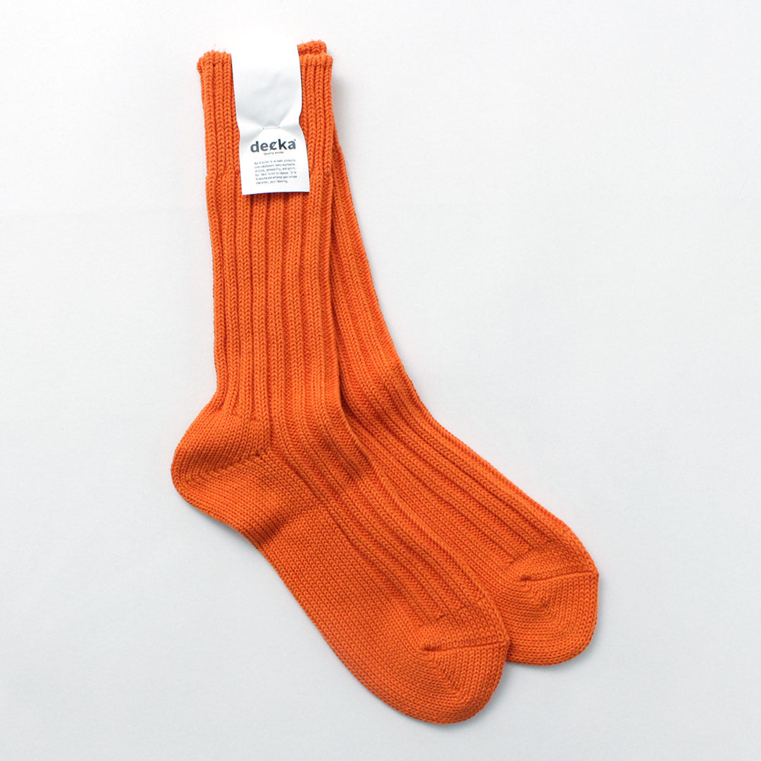 DECKA QUALITY SOCKS / Heavyweight Plain Crew Socks