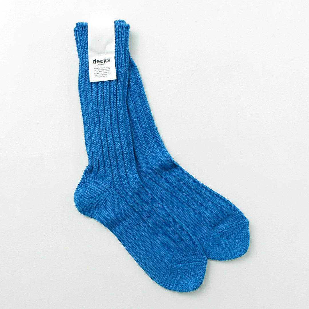 DECKA QUALITY SOCKS / Heavyweight Plain Crew Socks