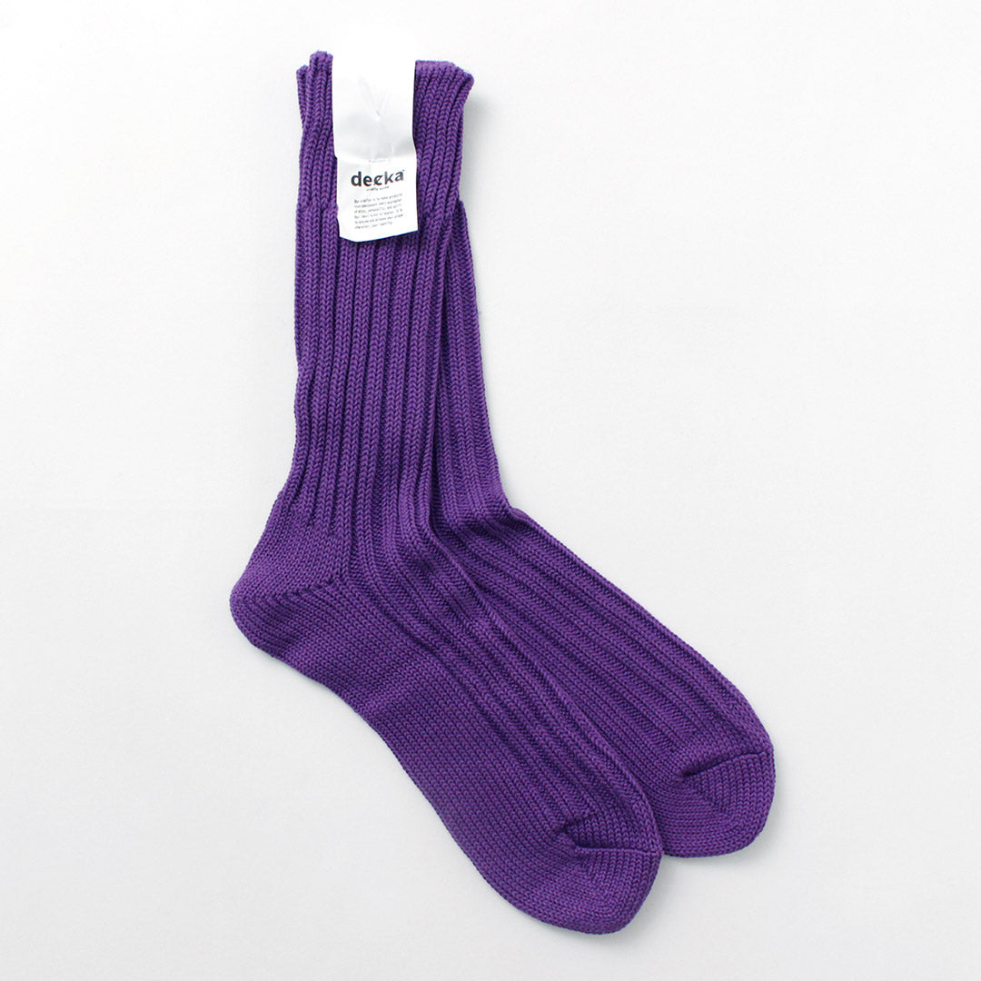 DECKA QUALITY SOCKS / Heavyweight Plain Crew Socks