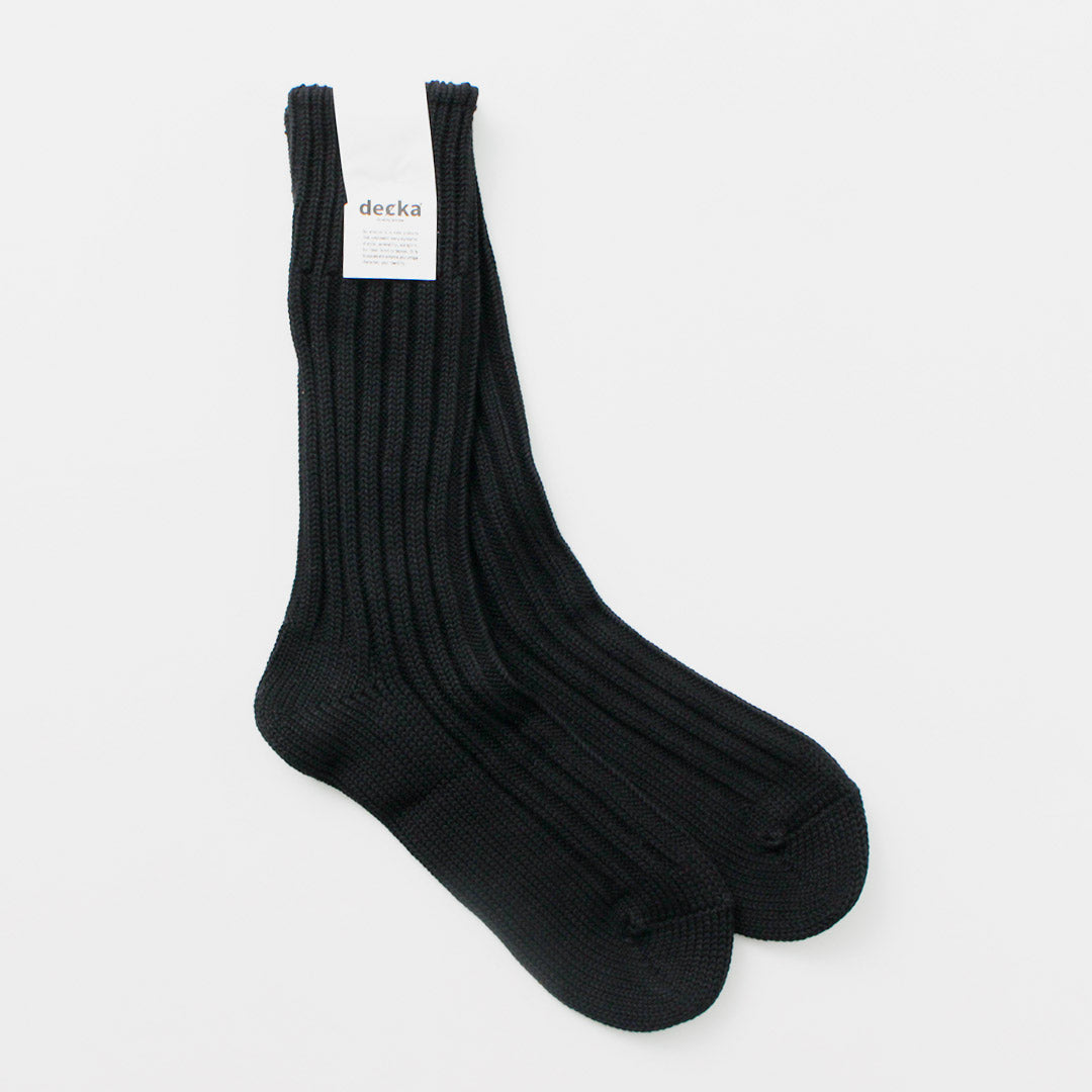 DECKA QUALITY SOCKS / Heavyweight Plain Crew Socks