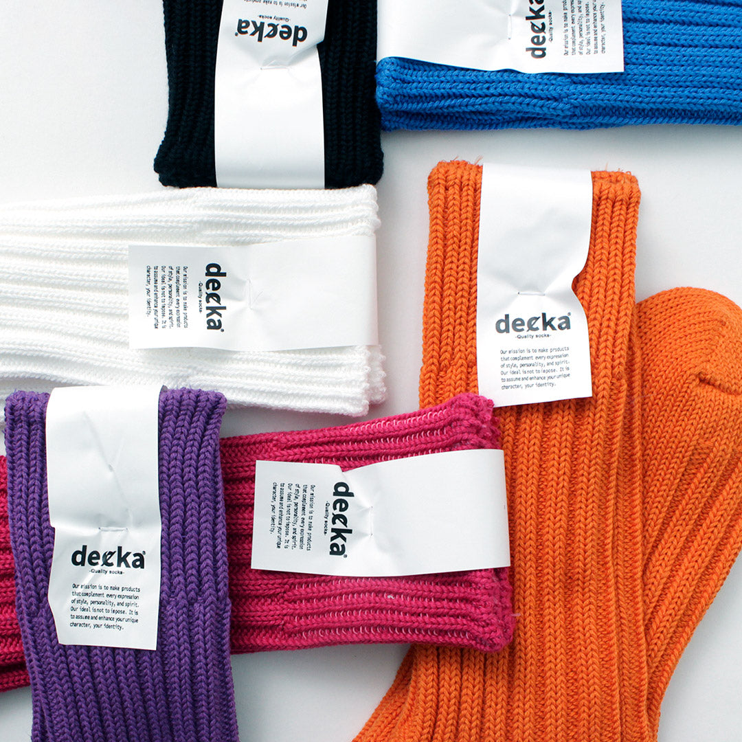 DECKA QUALITY SOCKS / Heavyweight Plain Crew Socks