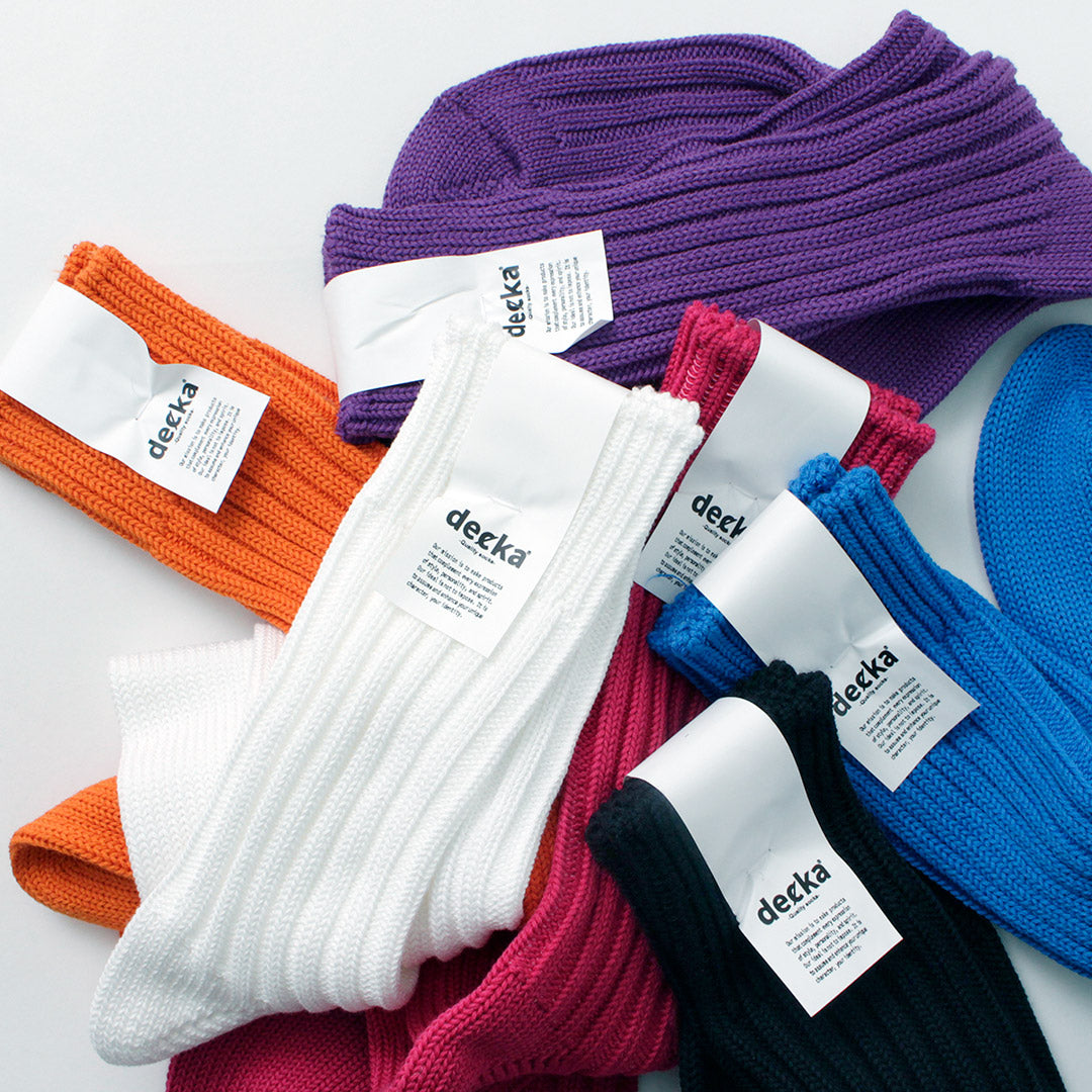 DECKA QUALITY SOCKS / Heavyweight Plain Crew Socks