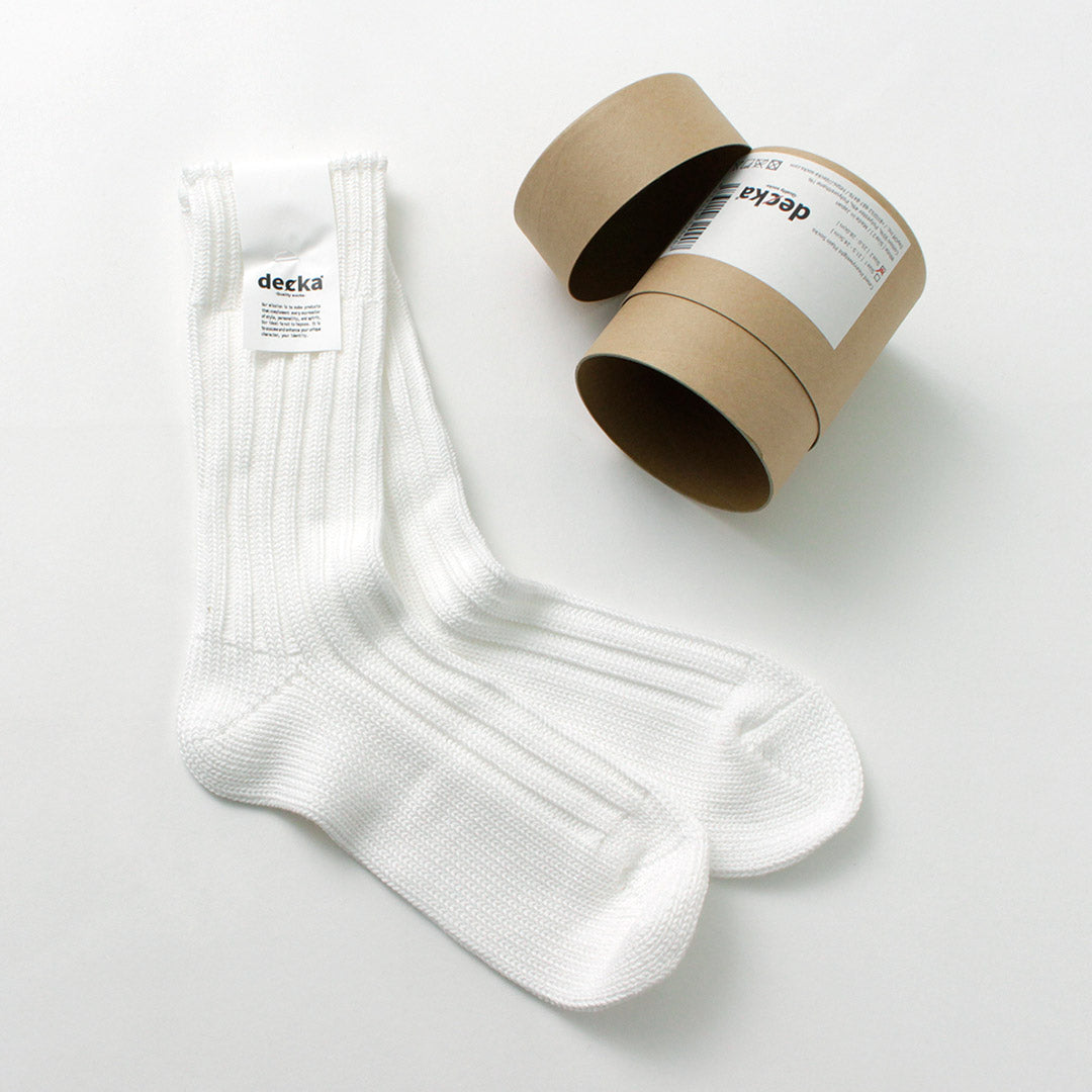 DECKA QUALITY SOCKS / Heavyweight Plain Crew Socks