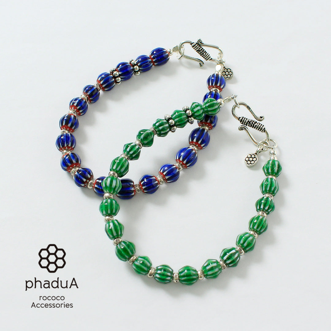 phaduA / Chevron Glass Bead Bracelet
