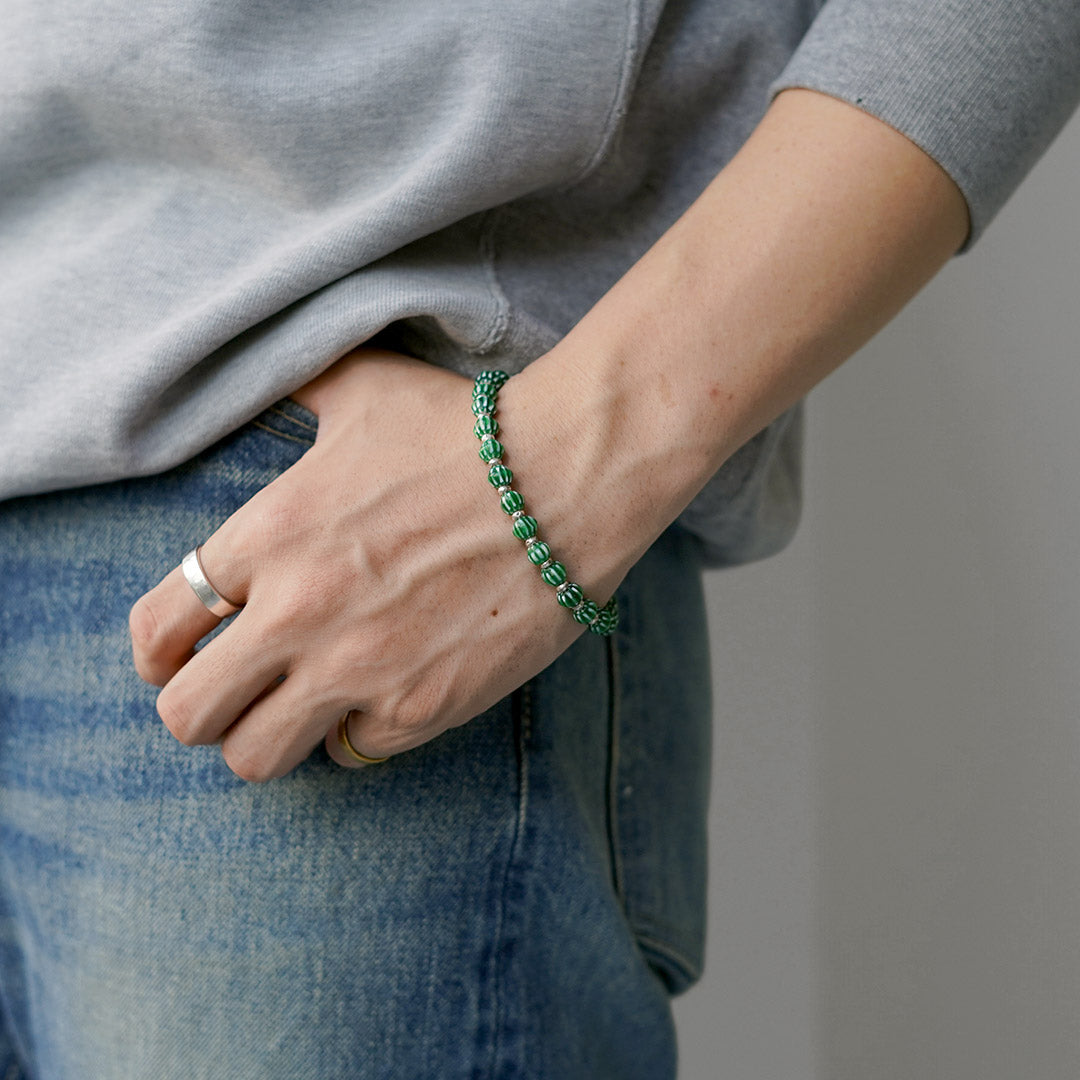 phaduA / Chevron Glass Bead Bracelet