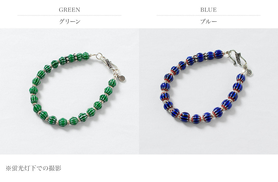 phaduA / Chevron Glass Bead Bracelet