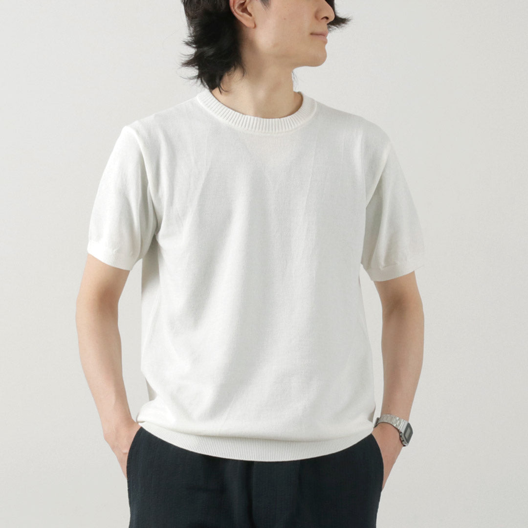 MOONCASTLE / Ice Cotton Crew Neck Short Sleeve Knit Tee