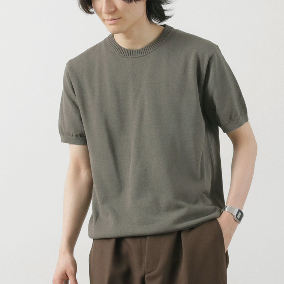 MOONCASTLE / Ice Cotton Crew Neck Short Sleeve Knit Tee